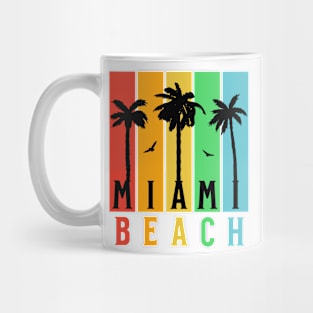 Colorful Miami beach palm tree Mug